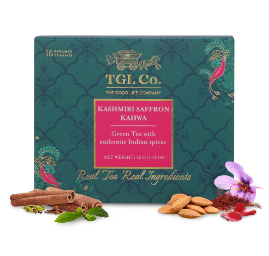 TGL Kashmiri Saffron Kahwa Teabag Box (32g)