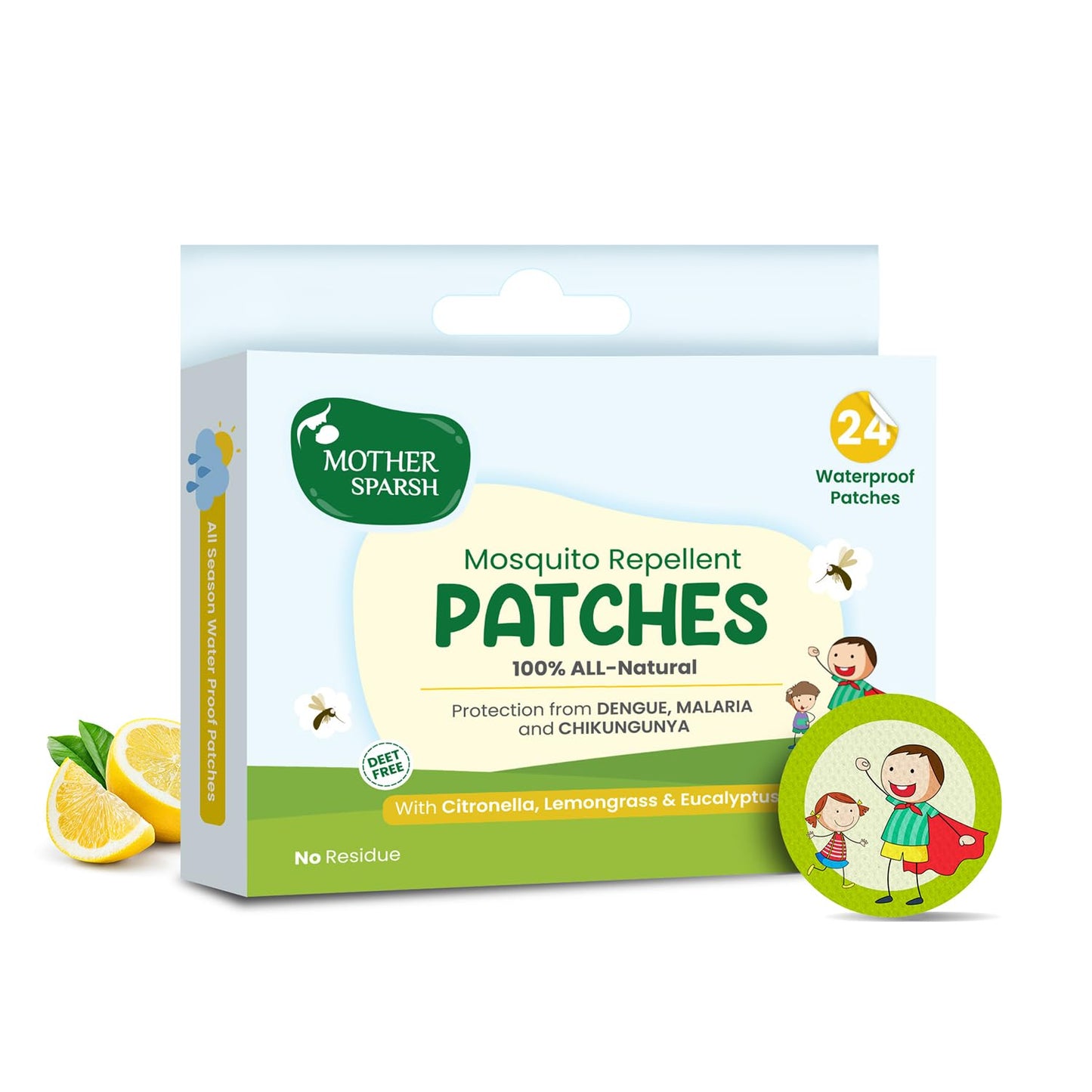 Mother Sparsh Mosquito Repellant Patches (24 Pcs)