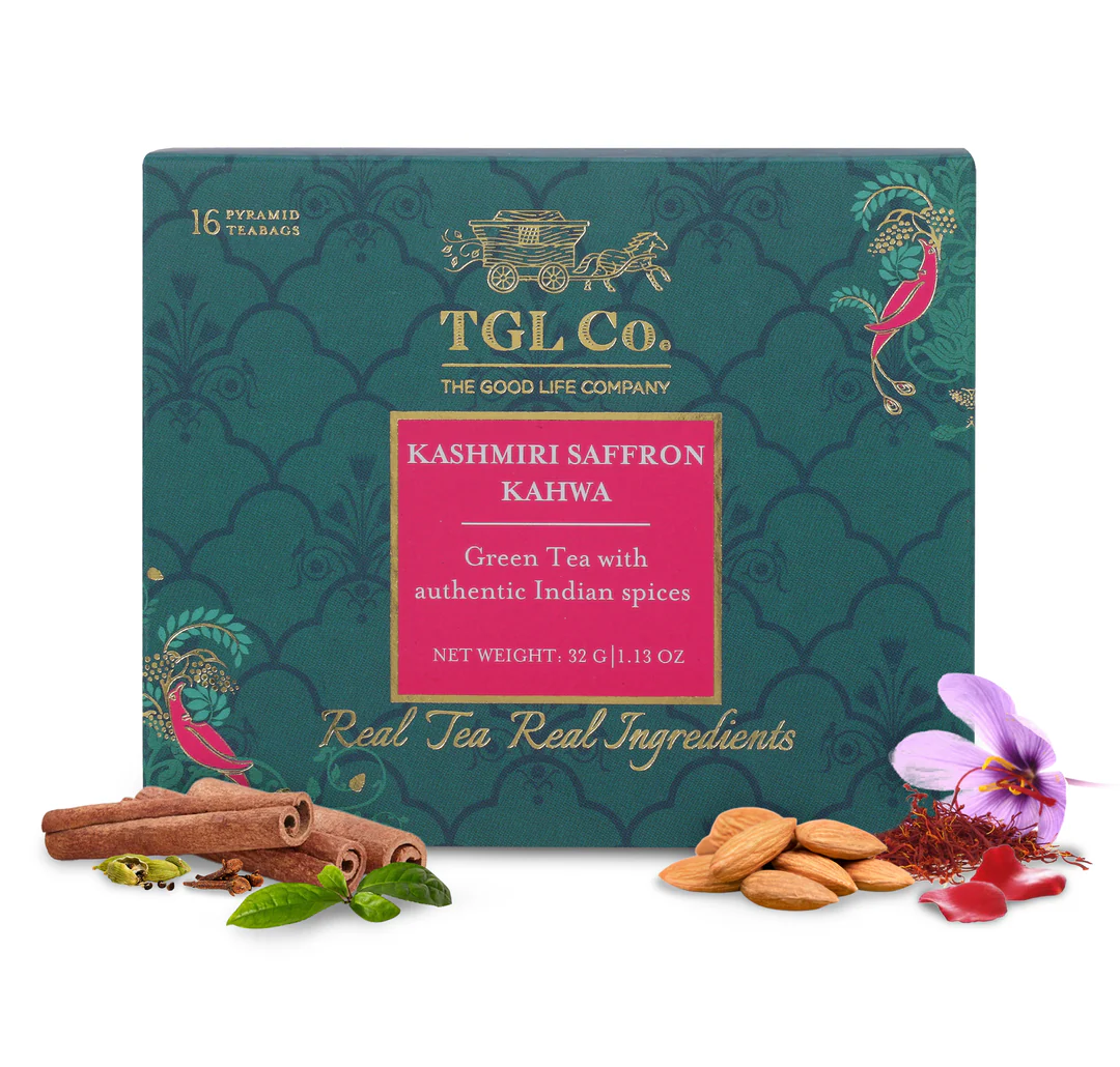 TGL Kashmiri Saffron Kahwa Teabag Box (32g)