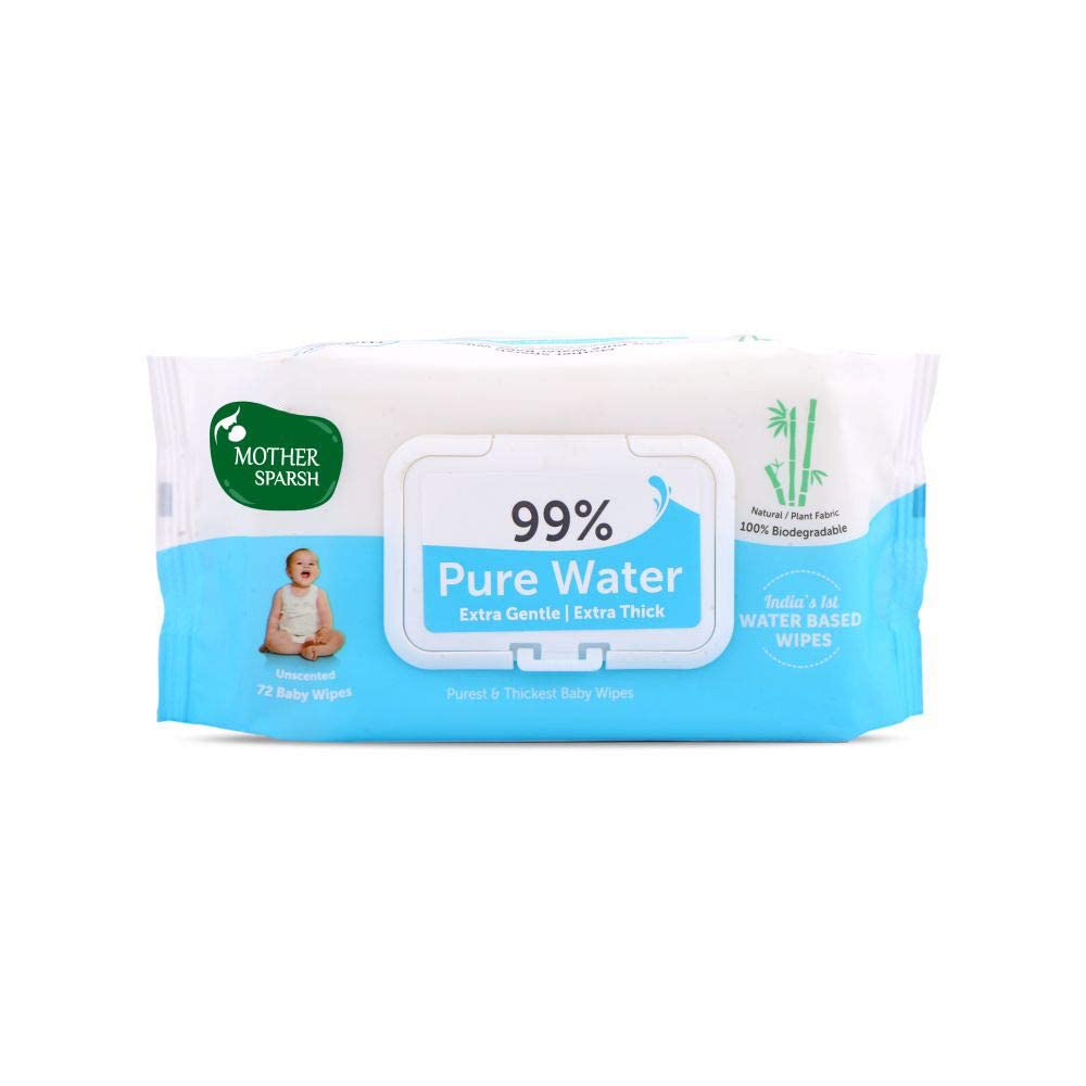 Mother Sparsh 99% Pure Water Wipes (72pcs)