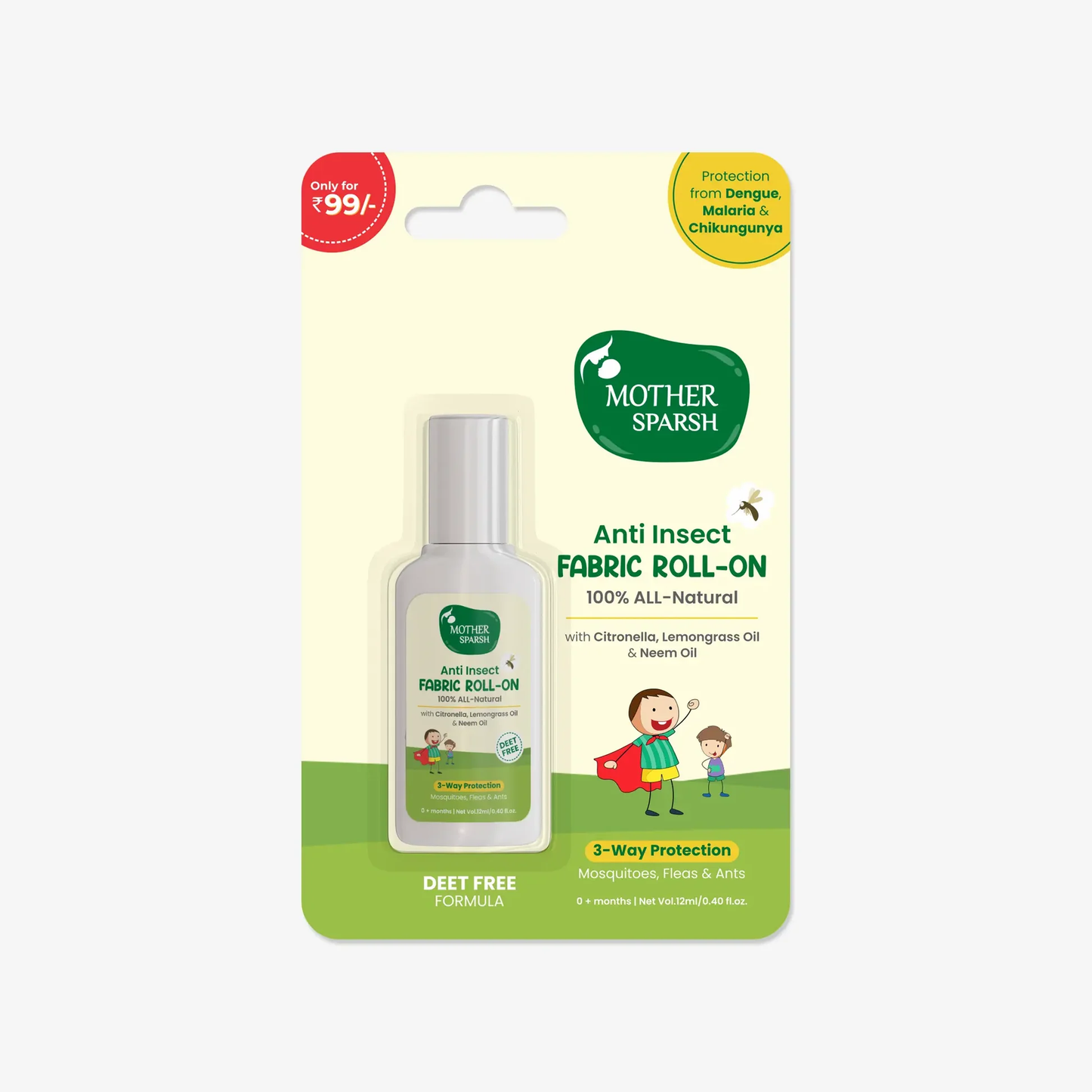 Mother Sparsh Anti Insect Fabric Roll On (12ml)